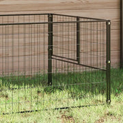 Gabbia per Cani Nera 4 m² in Acciaio 3082094