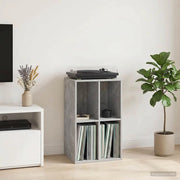 Mobile porta vinili Grigio Cemento 44,5 x 36,5 x 74,5 cm 8012869