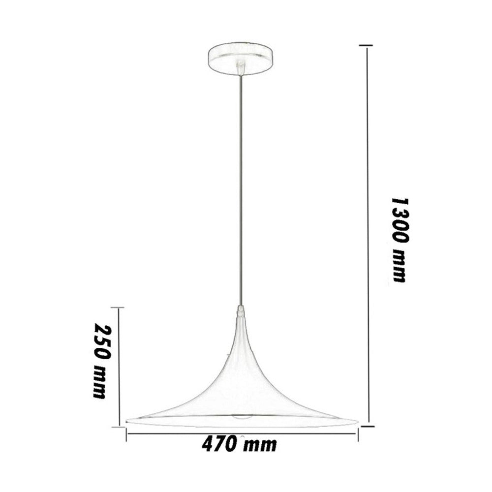Trade Shop - Lampadario A Sospensione Soffitto Stile Contemporaneo Nordico Attacco E27 In Metallo B97 - Bianco