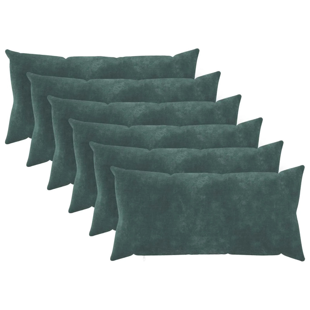 Federa 6 pcs HEERLEN Blu mare 40 x 80 cm Fleece in microfibra 909998