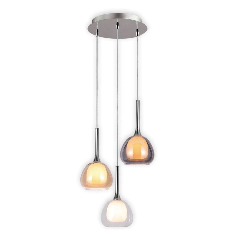 LÚZETE - LAMPADA DA SOFFITTO A 3 LUCI CON PARALUMI COMBINATI Ø38 NOLINA