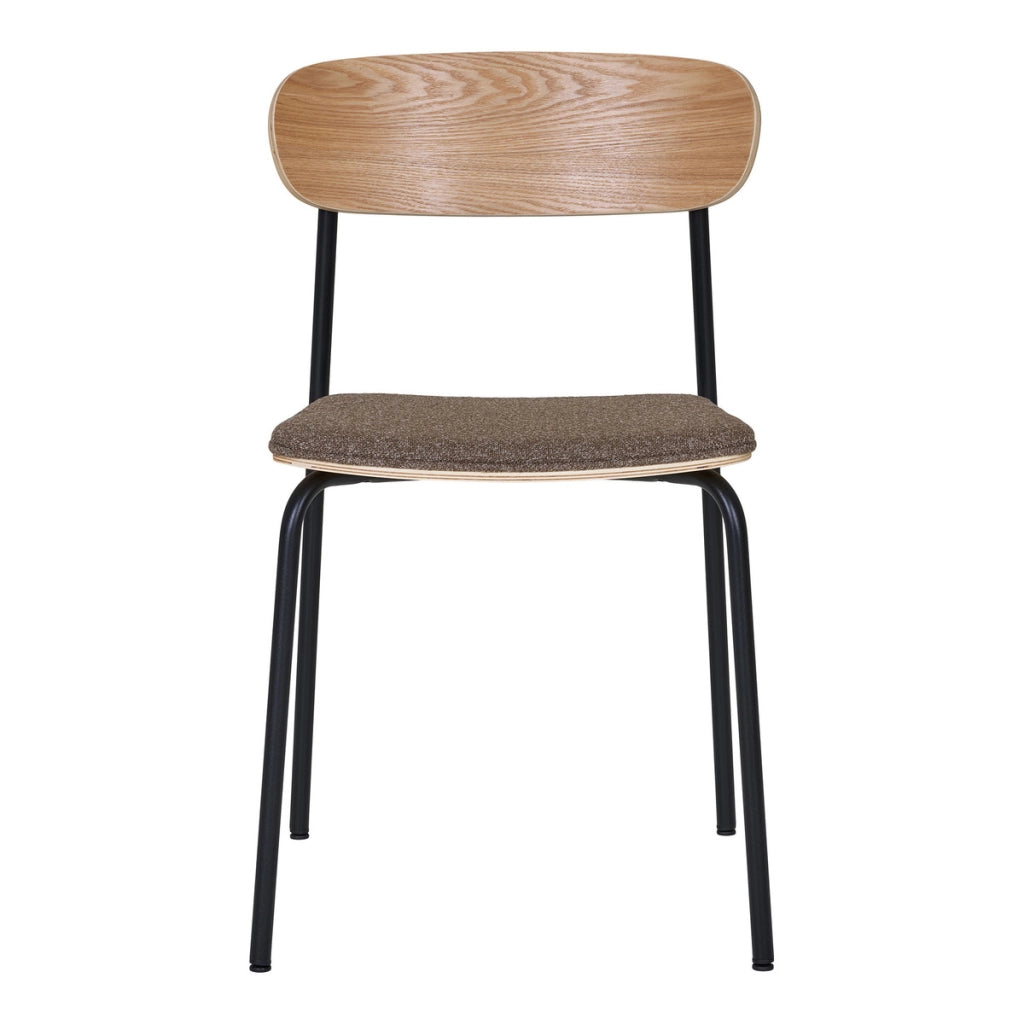 Set di 2 Sedie Estepona, Marrone, Legno, 51x47x77 cm