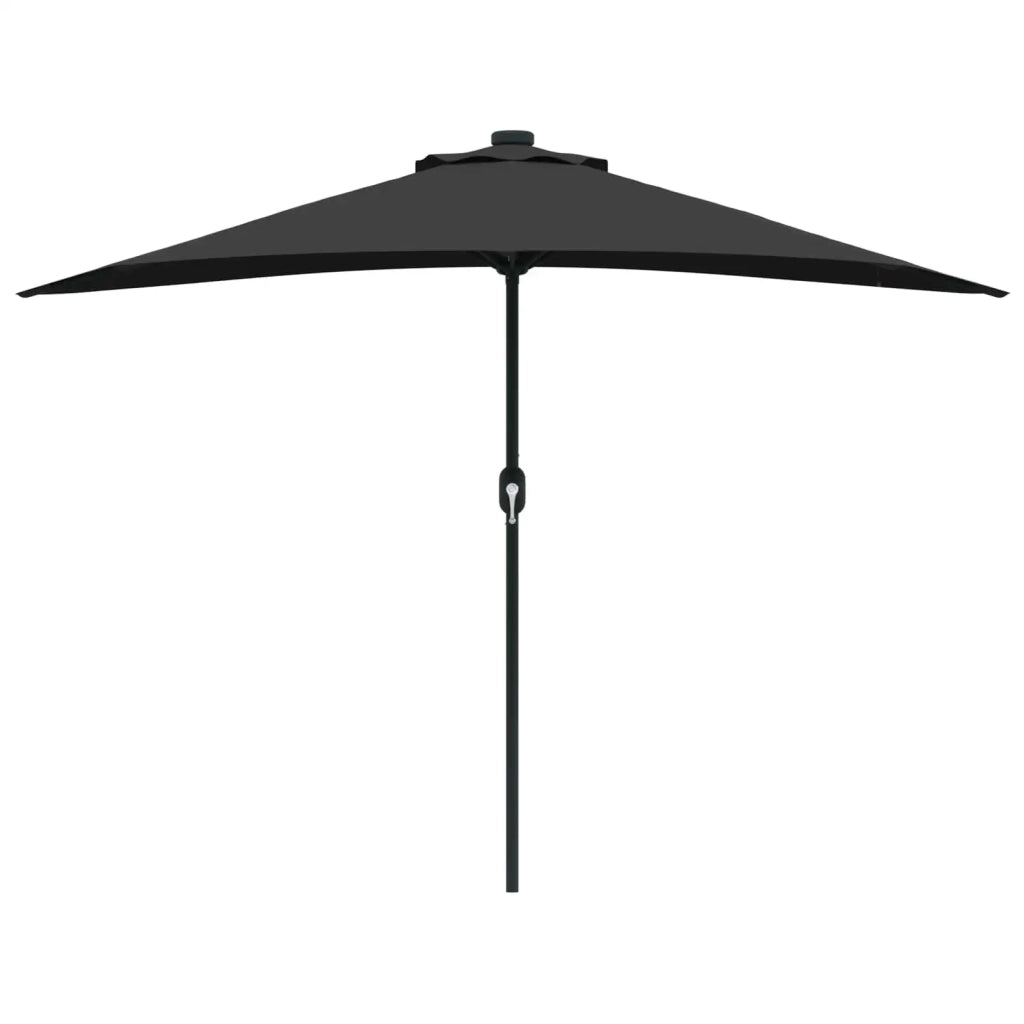 Ombrello da giardino Nero 294 x 150 x 224 cm 42003273