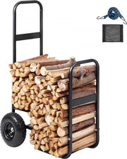 Carrello da trasporto - 67x52x110 Cm - 113 Kg Capacità - Incluso Ruote in gomma e cavo di ritenuta