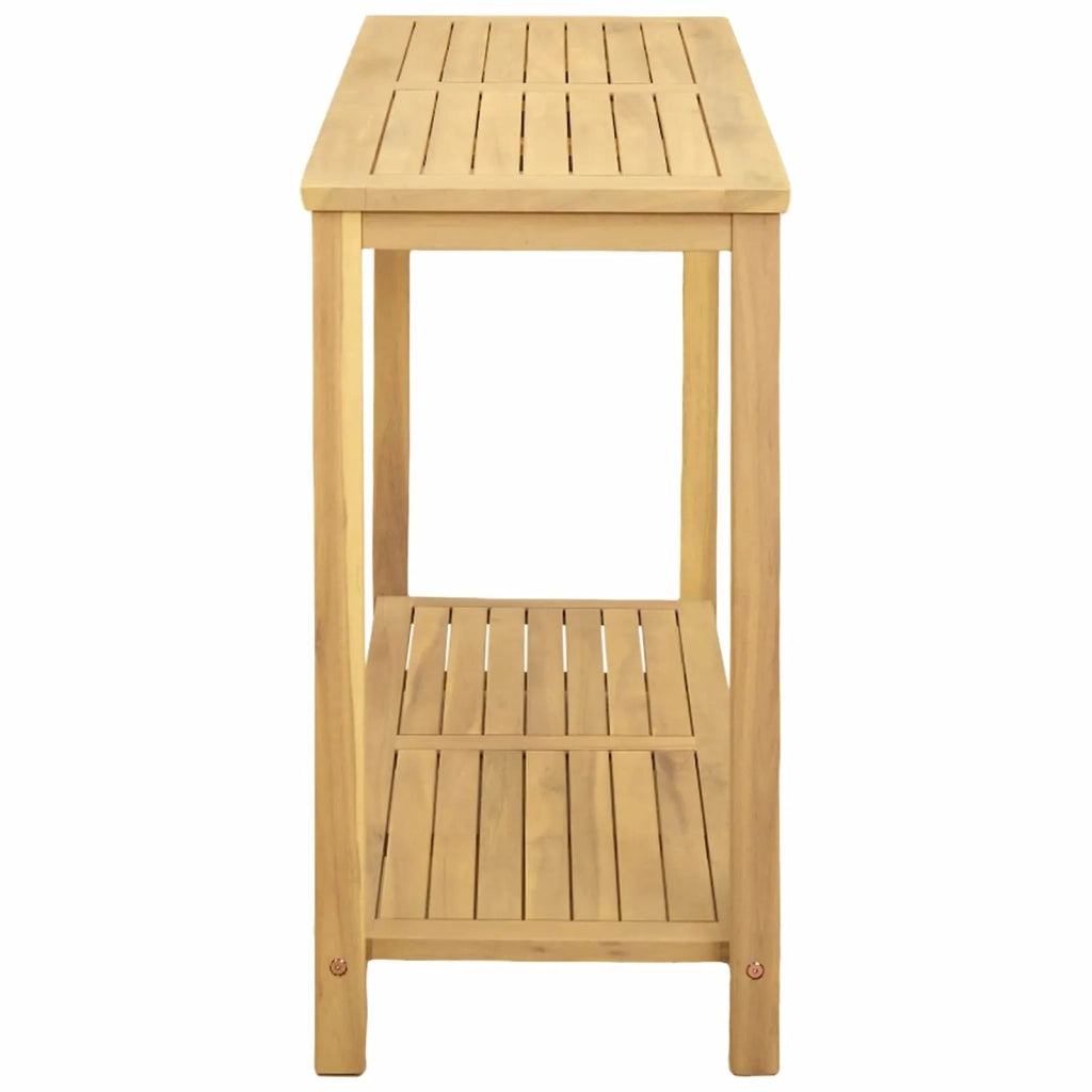 Tavolo consolle da giardino Acacia chiaro 110 x 40 x 75 cm