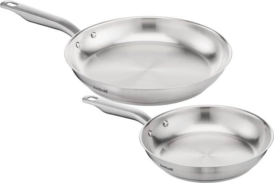 Set di padelle - 2 pezzi 24 - 28 cm - acciaio inox premium - induzione - resistente al forno - E492S2 Set di padelle Virtuoso