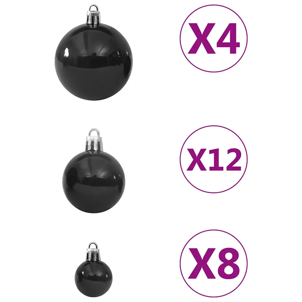 Set Palline di Natale 100 pz Nero CFW1931315
