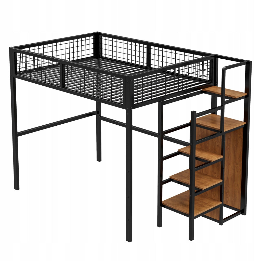 Letto a castello in metallo - Xylo - 140x200 cm - Nero