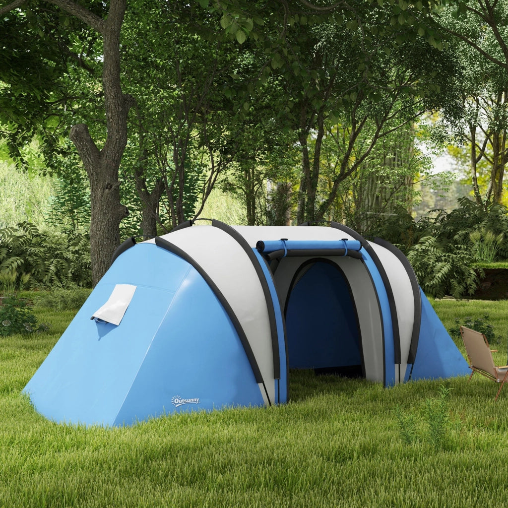 Tenda da campeggio per 4-5 persone impermeabile 3 stanze blu ¨C zephmum