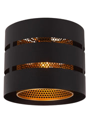 Plafoniera moderna nero oro ROSAS in metallo E27 40W Lucide