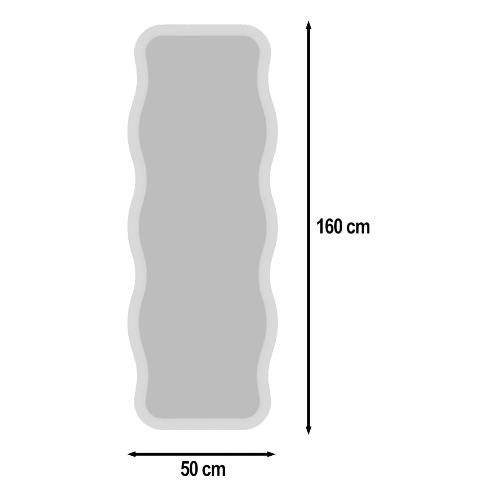 Bissone, Specchio Forma Rettangolare, 50x160h cm Bianco
