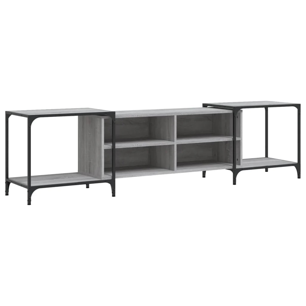 Mobile TV multimediale scaffale TV mobile TV sala da pranzo soggiorno camera da letto Sonoma 203 x 37 x 50 cm legno ingegnerizzato grigio 02_0028439