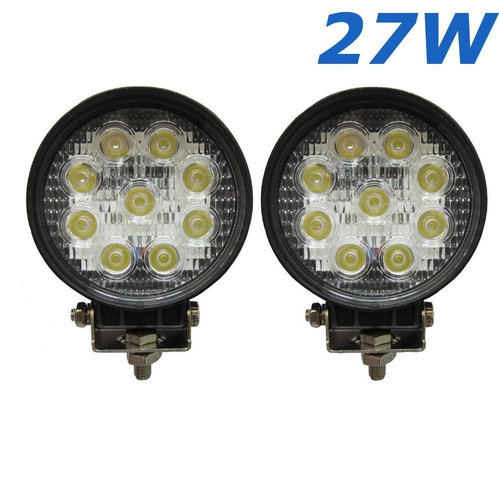 Trade Shop - 2 X 27w Led Work Luce Lampada Faro Da Lavoro Faretto Auto Barca Suv Dc 12v 24v -