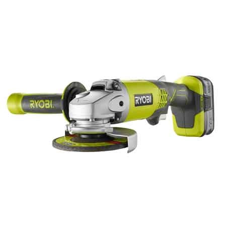 SMERIGLIATRICE ANGOLARE A BATTERIA 'R18AG-140S' RYOBI Ø 115 - 18V 4,0Ah - RYOBI