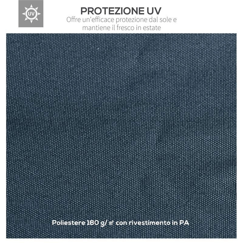 TETTO DI RICAMBIO 3X3M, TELO SOSTITUTIVO PER GAZEBO IN POLIESTERE CON 8 FORI DI VENTILAZIONE, GRIGIO