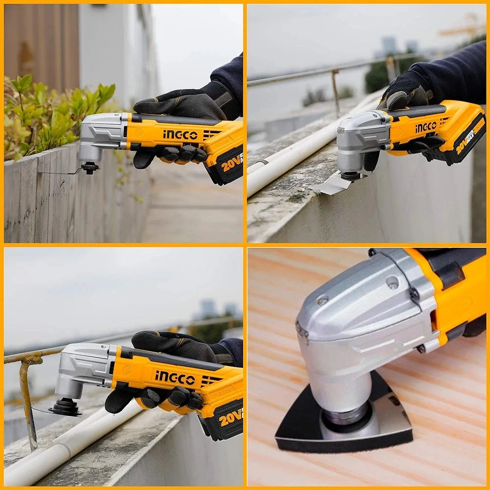 Strumento multifunzione a batteria al litio da 20v con kit accessori incluso