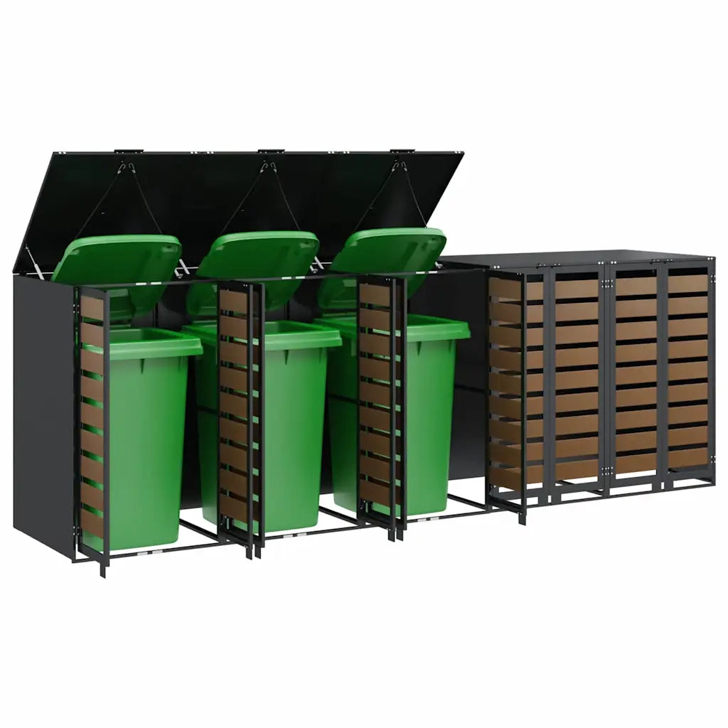 Contenitore per Rifiuti per 3 Bidoni 340 x 77.5 x 115.5 cm