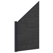 Pannello di Recinzione WPC e Alluminio Nero 42039063