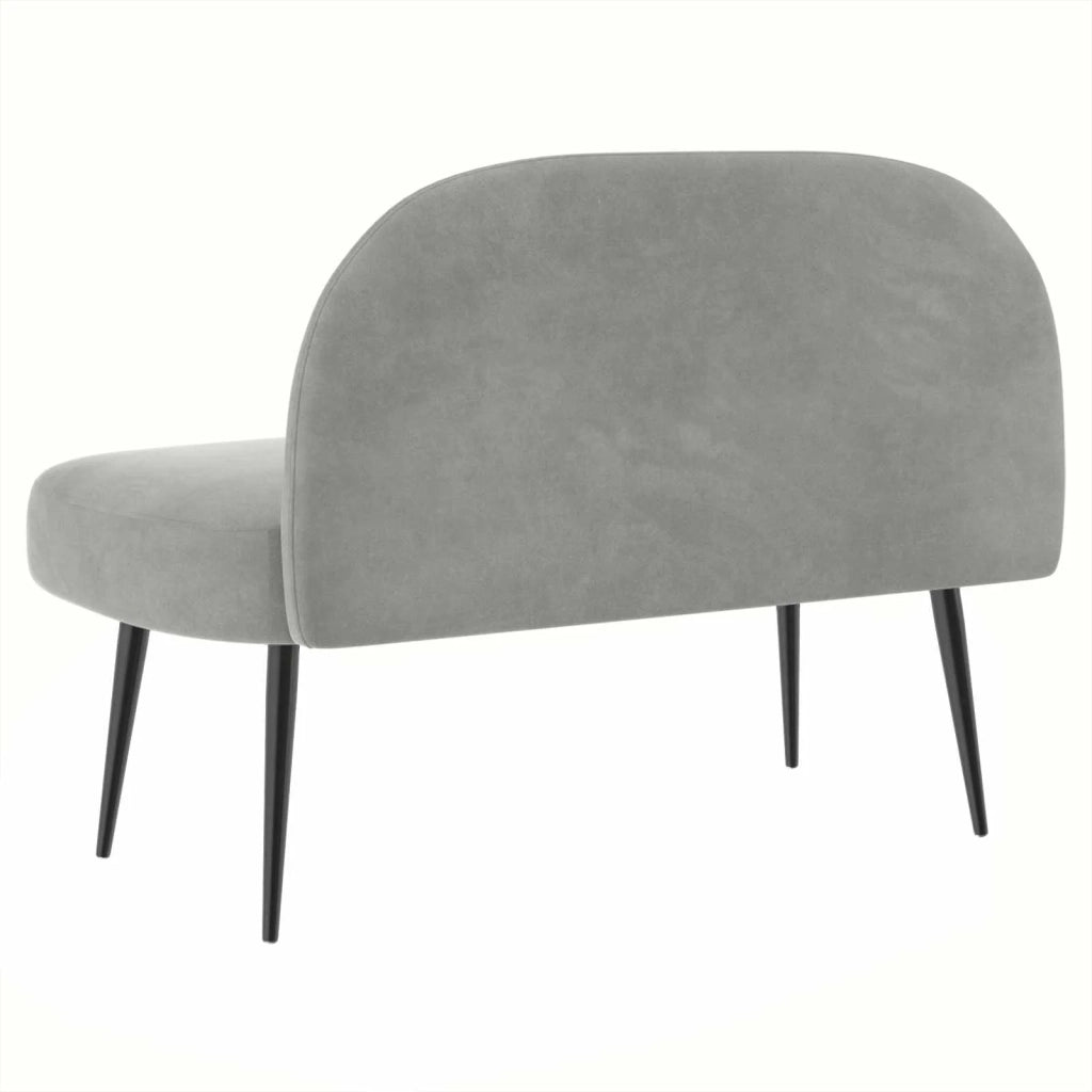 Panchina imbottita con schienale Grigio chiaro 110 x 60 x 76 cm