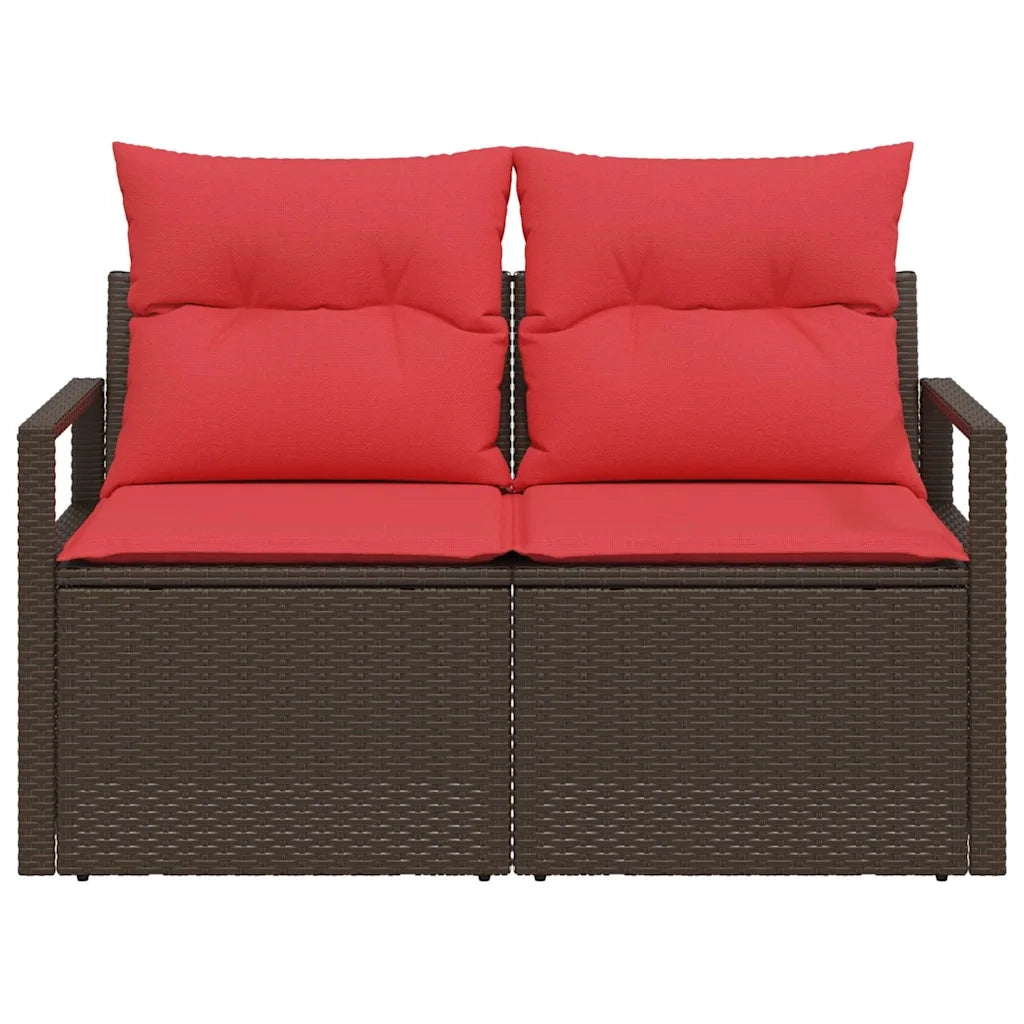 Divano da giardino con cuscino 120 x 62 x 69 cm. polyrattan 42006768