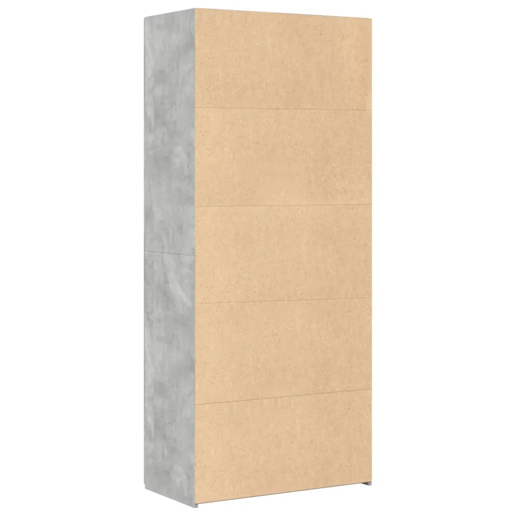 Credenza-Buffet-Armadio da cucina Grigio Cemento 80x42,5x185 cm in Legno Multistrato 822121