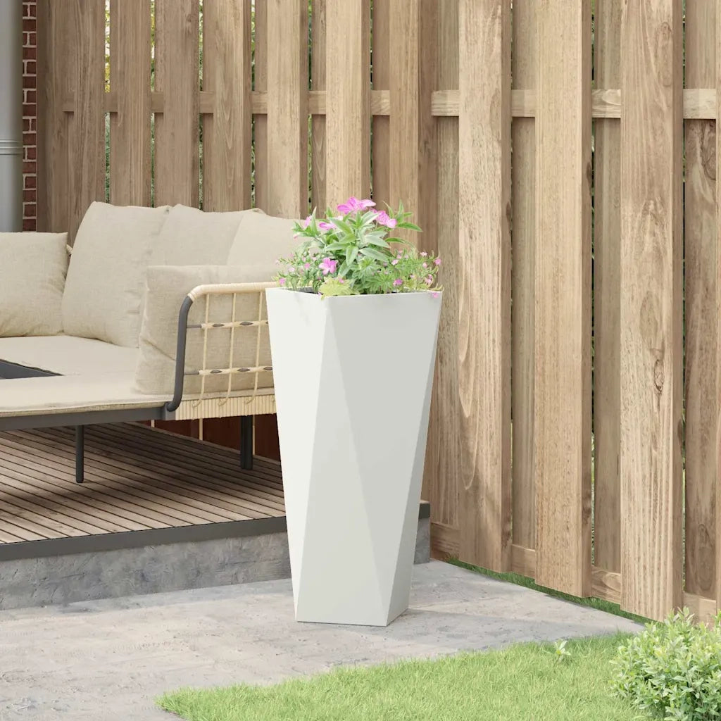 Fioriera Bianco 30 x 30 x 75 cm Acciaio 883768