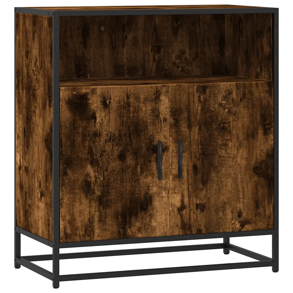 Credenza Rovere Fumo 68x35x76 cm in Legno Multistrato 849001
