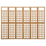 Divisorio Ambienti | Divider per stanze | Paravento a 6 Pannelli in Legno Massello di Abete 242,5x180 cm