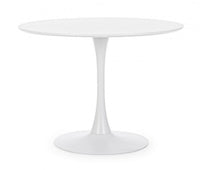 Tavolo Ø100x75h cm Bloom Bianco Opaco