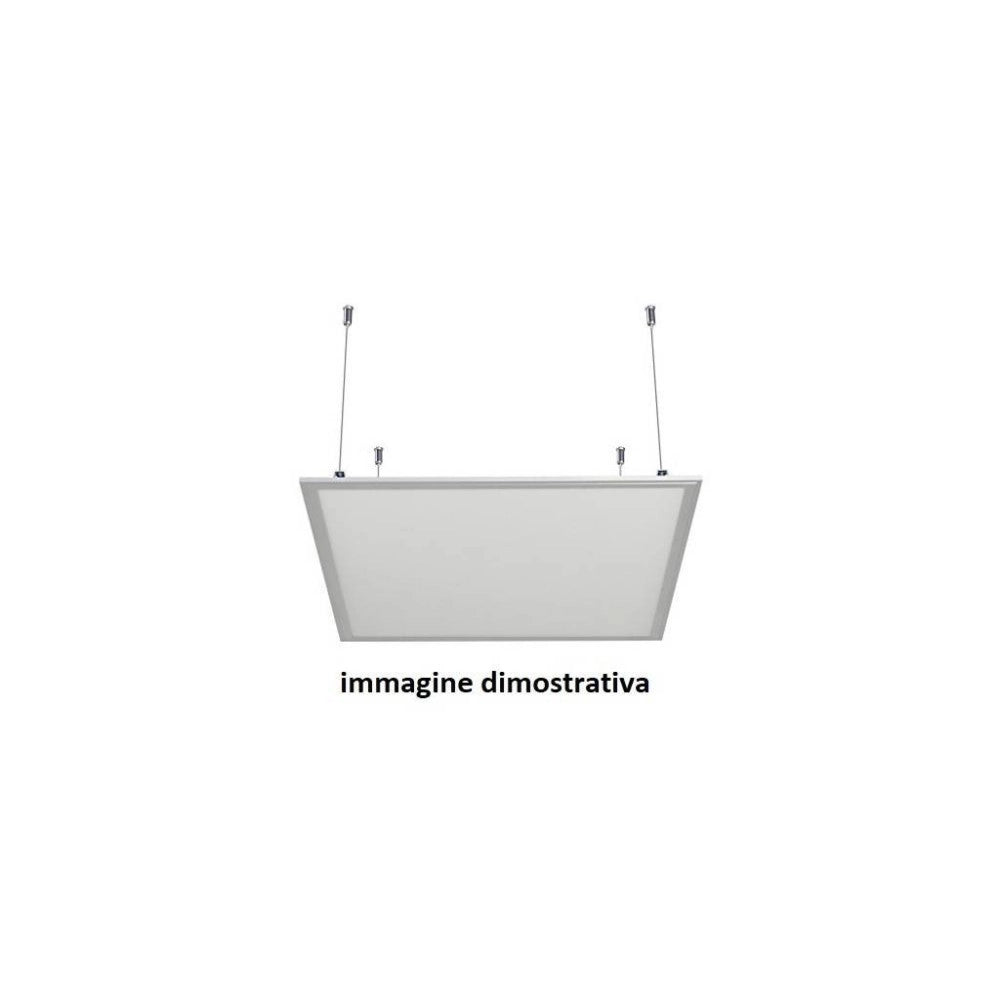 Trade Shop - Kit Di Fissaggio Per Pannelli Led A Sospensione Soffitto Cavetto Cordino Filo -