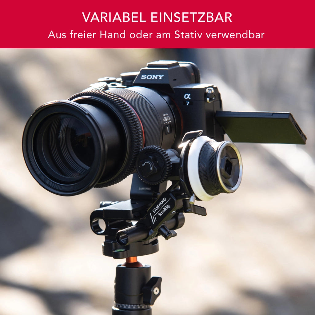Cine Kit per fotocamere Sony E-mount - follow focus professionale per VDSLR MK2 e obiettivi con baionetta da 62 mm di diametro, marcatura AB regolabile (stopper)
