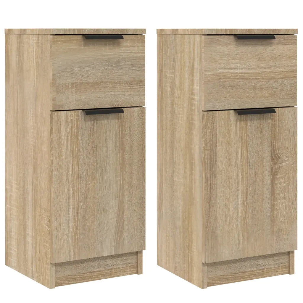 Credenze 2 pz | Madia | Buffet da pranzo | Armadio da pranzo Rovere Sonoma 30x30x70 cm in Legno Multistrato