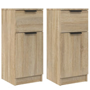 Credenze 2 pz | Madia | Buffet da pranzo | Armadio da pranzo Rovere Sonoma 30x30x70 cm in Legno Multistrato