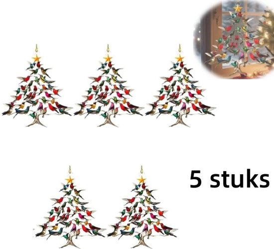 5 x decorazioni per albero di Natale - pendenti per albero di Natale - decorazioni per albero di Natale - ornamenti appesi - per albero di Natale e festa di Natale (8.3CM)