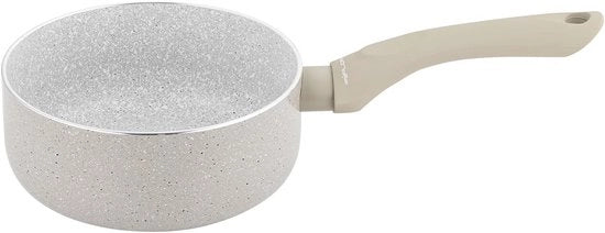 Padella in Alluminio 16 CM - Superficie Antiforfora - Rapida Accensione e Cottura Sicura