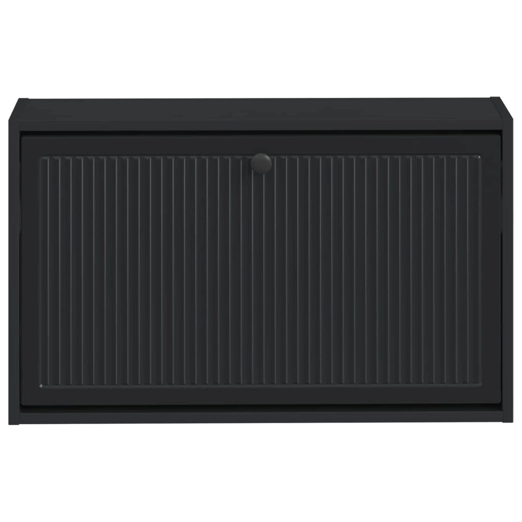 Mobiletto per Scarpe da Muro EDE 71 x 17 x 43 cm Nero 895966