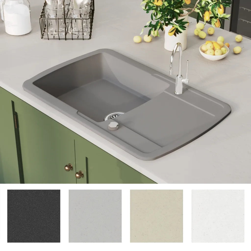 Lavello da Cucina in Granito Vasca Singola Grigio CFW7209292
