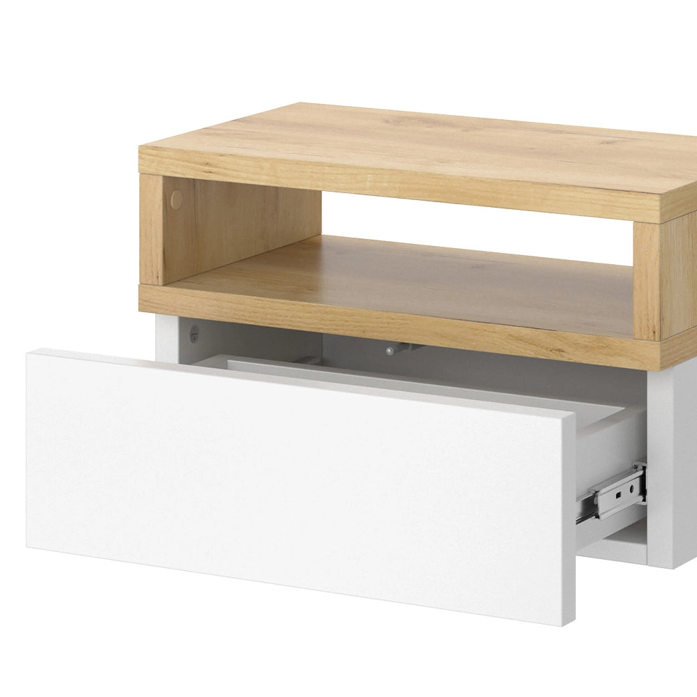 Vicco Comodino camera da letto Quercia dorata 45 x 28 cm Set di 2