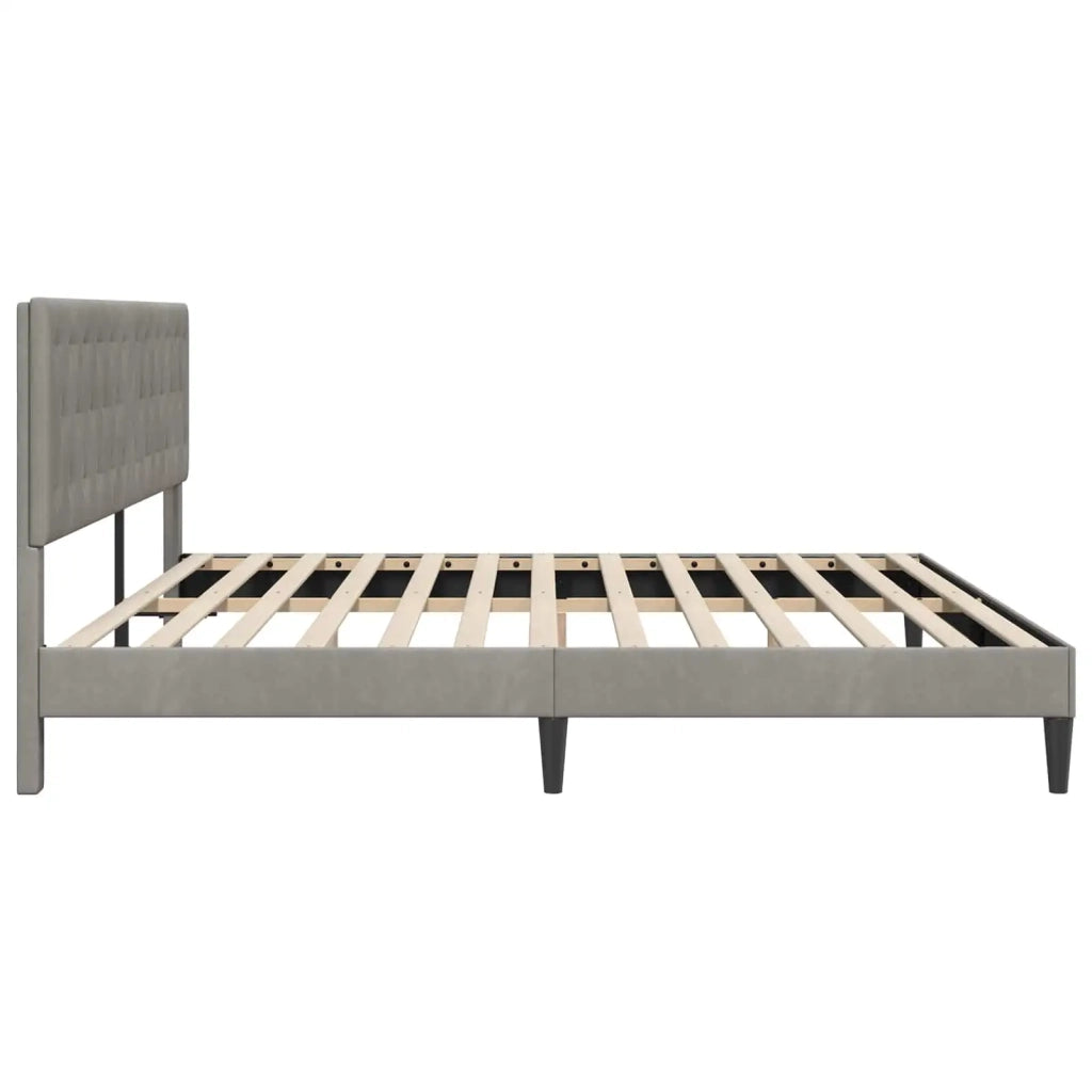 Struttura del letto Grigio Chiaro 180 x 200 cm Velluto 42027679
