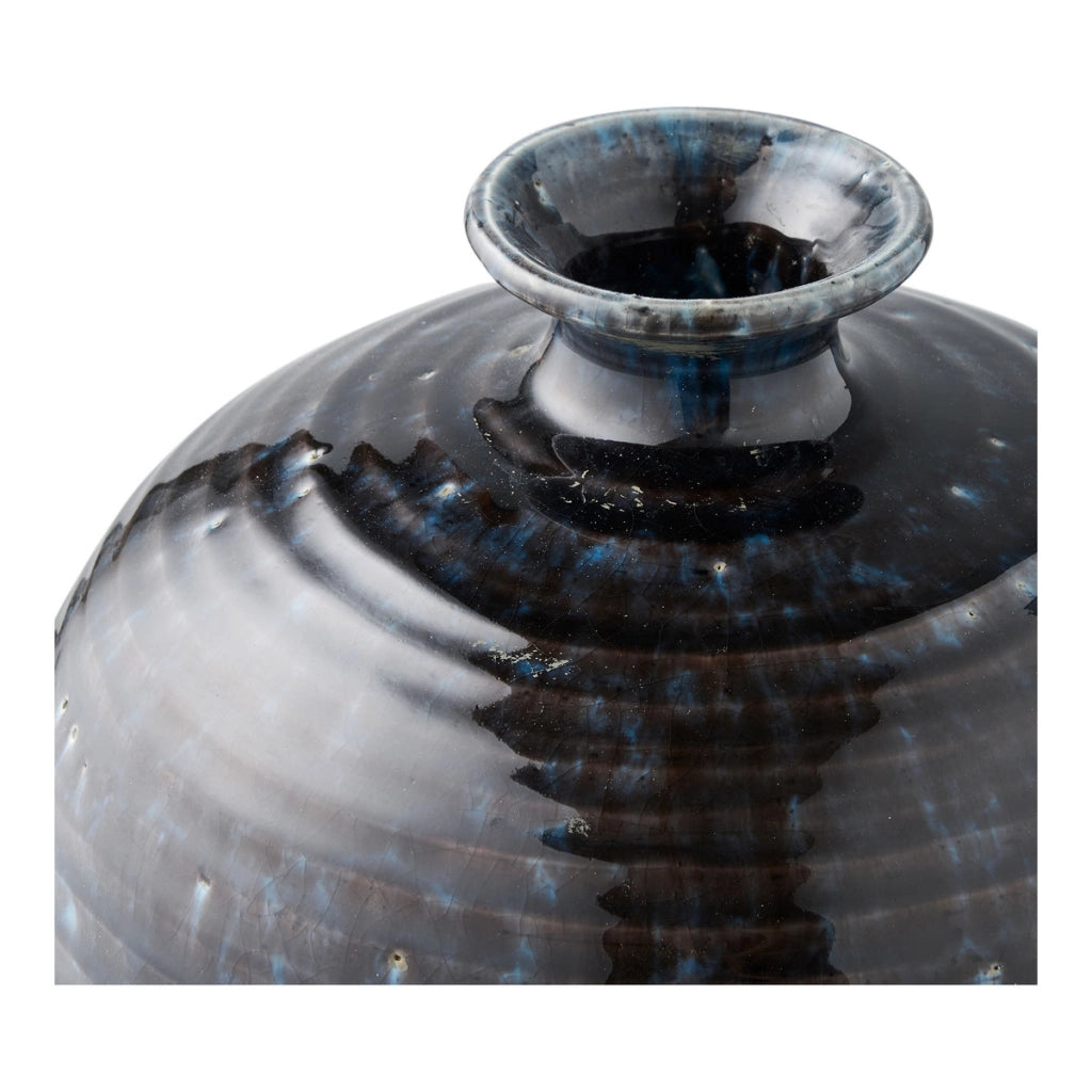 Vaso Decorativo Roskilde, Blu, Legno, 27x27x44,5 cm