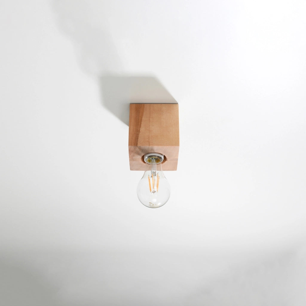 Faretto soffitto Pure Lume DORMA legno chiaro E27 1 luce