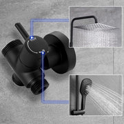 Sistema Doccia in Acciaio Inossidabile 304 - Doccia a Pioggia in Acciaio Inossidabile - Regolabile in Altezza - Doccia per Bagno con Doccia a Capo - 30x30cm
