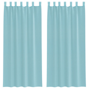 Tende in Voile con Tasche per Aste 2 pz Turchese