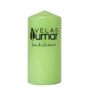 Trade Shop - Set 12 Pz Candela Cilindrica Verde 150 X 70 Mm Per Decorazione Ambiente Casa 031374 -