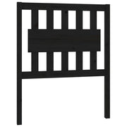 Testiera | Testata per Letto Nera 80,5x4x100 cm in Legno Massello di Pino