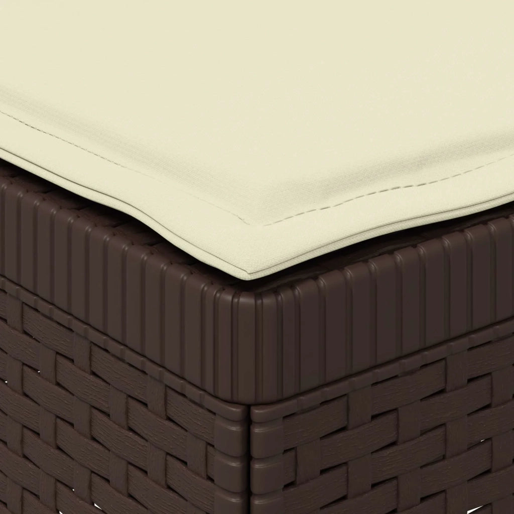 Divano da giardino 3 posti con cuscini in look rattan PP 8011908