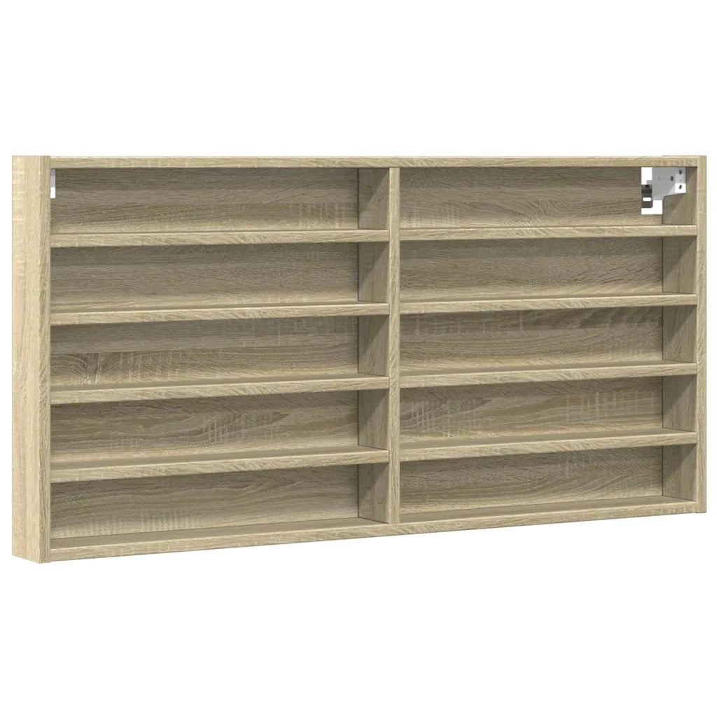 vidaXL Armadietto Vetrina Rovere Sonoma 100x8,5x50cm Legno Multistrato