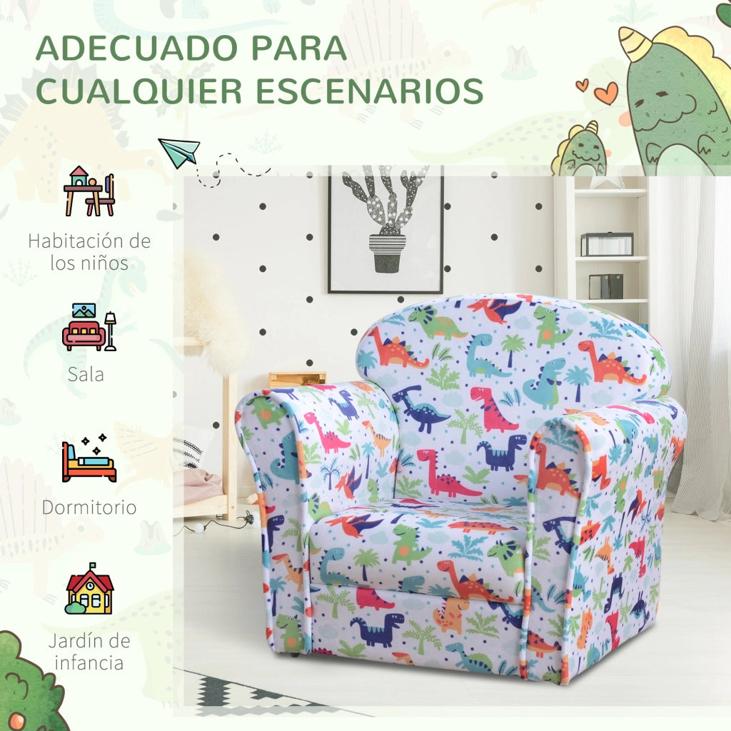 Poltrona per Bambini Dinosauri ¨C Zephmum ¨C Multicolore 50x39x44 cm