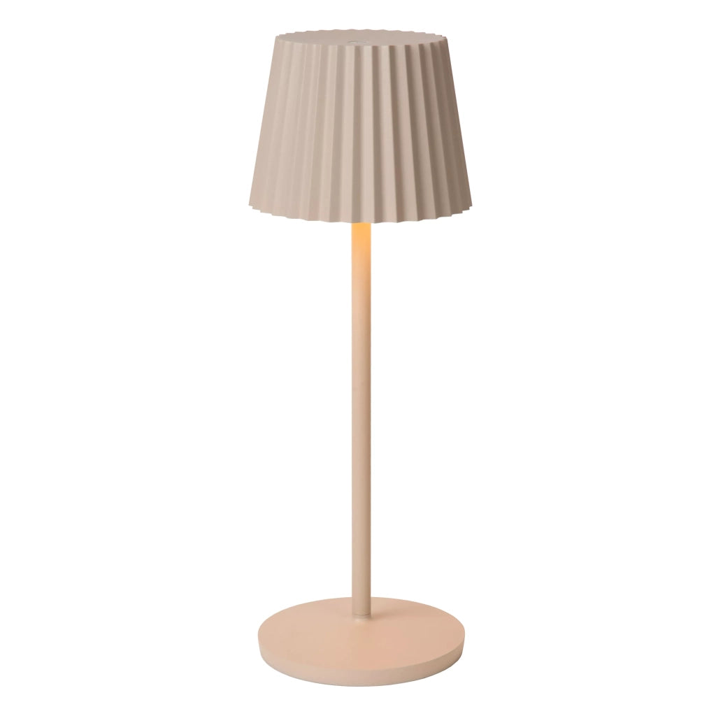 Lampada da tavolo outdoor ricaricabile LED 2W crema Lucide