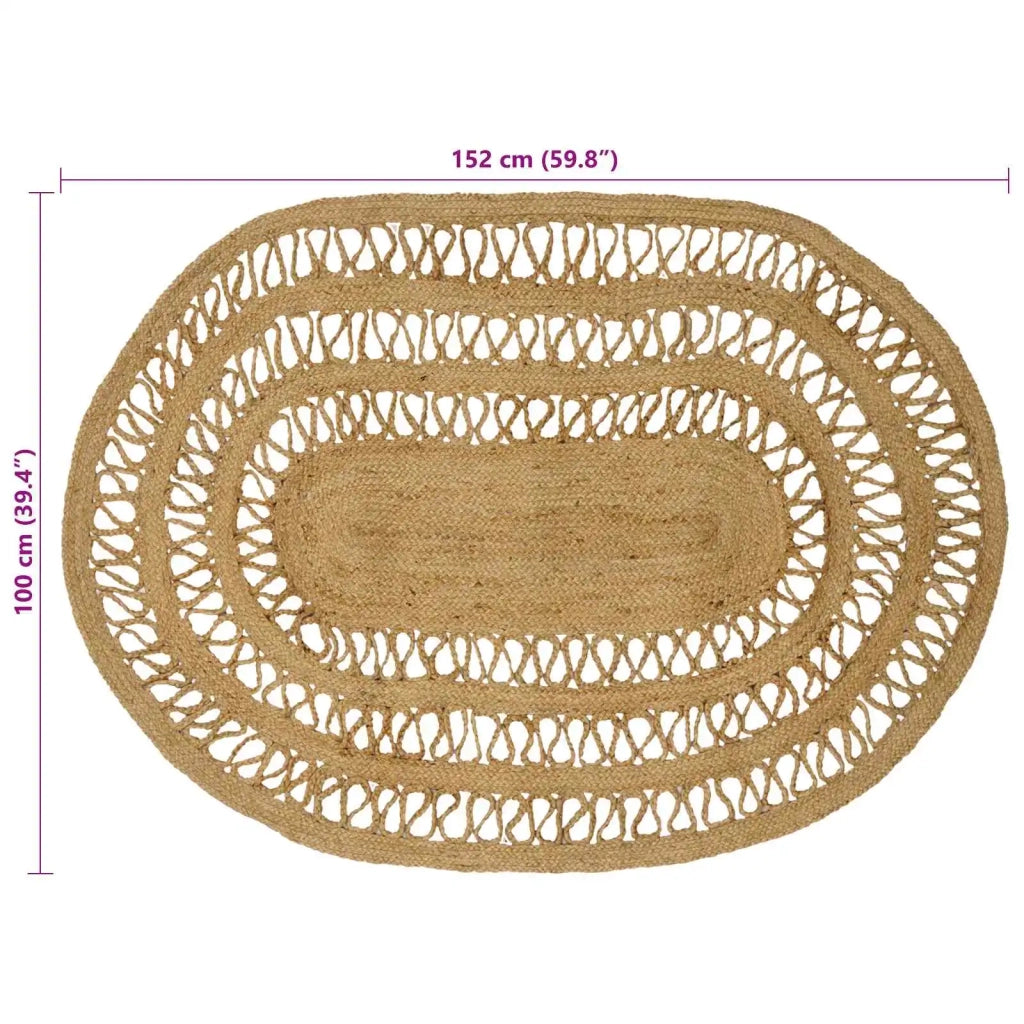 Tappeti per area Naturale 100 x 152 cm Juta